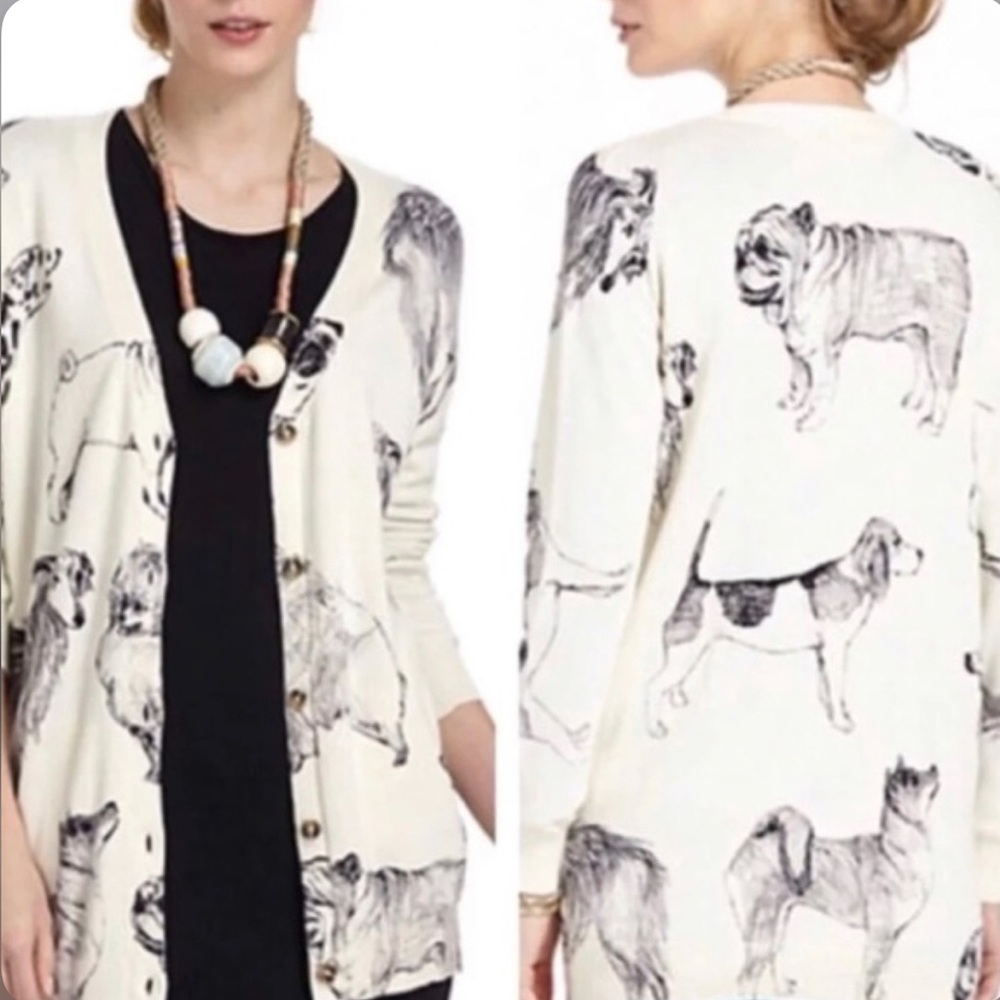 Anthropologie Moth rare dog cardigan